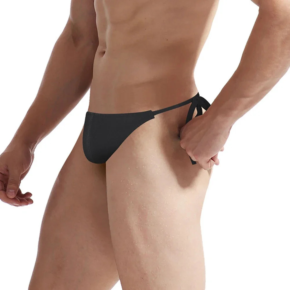 

Sexy Men Sissy Bikini Briefs Enhance Pouch Thong Tight Side Mini Tangas Underpants Seamless Soft Lingerie Low Rise Underwear