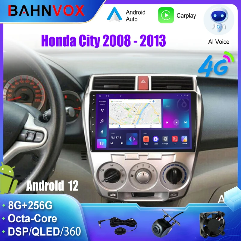 

10.1" Android 12 Car Radio for Honda City 2008-2013 GPS Navigation Multimedia Video Player Carplay Stereo Screen 2din