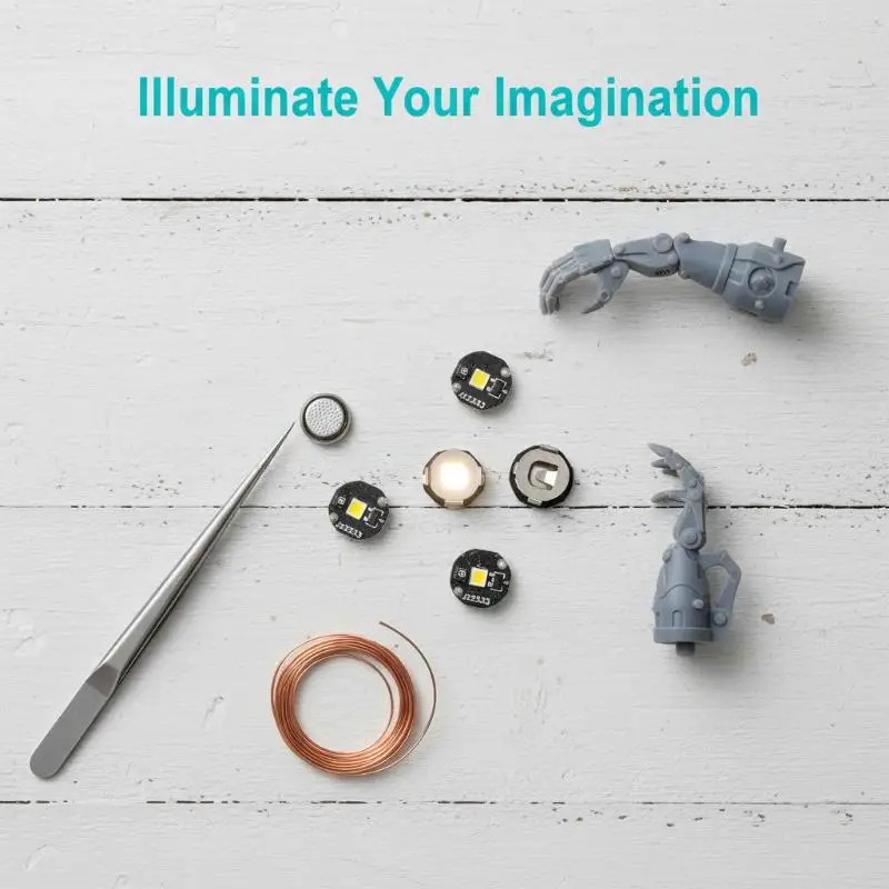 Mini Magnetic Switch LED Light For Models, DIY Dollhouse Lighting, Toy Eyes, Train Landscape Decoration, Button Battery Powered
