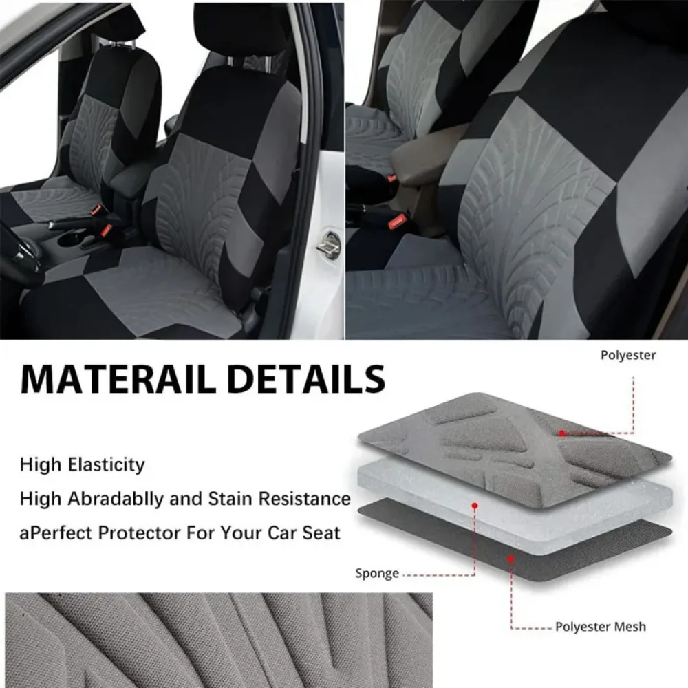 For 2024 Toyota Car Seat Covers Front Rear 5-Seats Protector Polyester Full Set United States