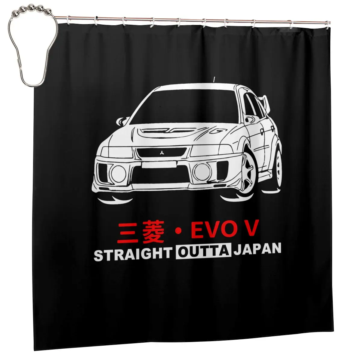 Mitsubishi Lancer Evolution V Cp9A Shower Curtain Bathroom Curtain New Luxurious Waterproof Fabric