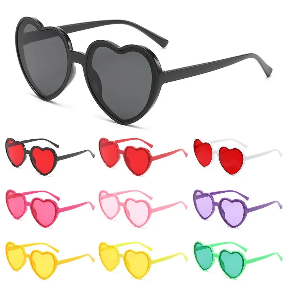 Vintage UV400 Protection Heart-Shaped Sunglasses Halloween Summer Heart Sunglasses Cosplay Party Glasses for Women