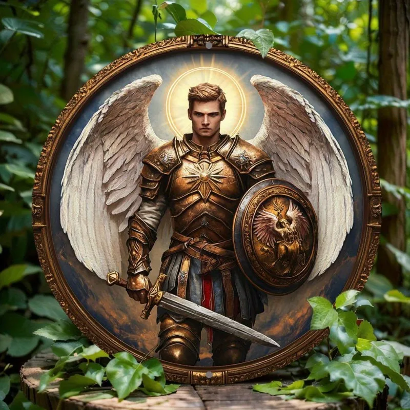 

Angel Warrior Aluminum Wall Art, HD Print Decorative Metal Sign, for Bar, Cafe, Home, Living Room, Office, Party Decor, Gifts