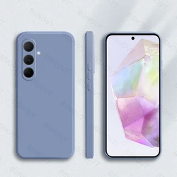 Custodia per telefono in silicone liquido originale per Samsung Galaxy A35 5G Custodia Samsung A55 A25 A15 A05S Cover posteriore per Samsung A35 5G Custodia