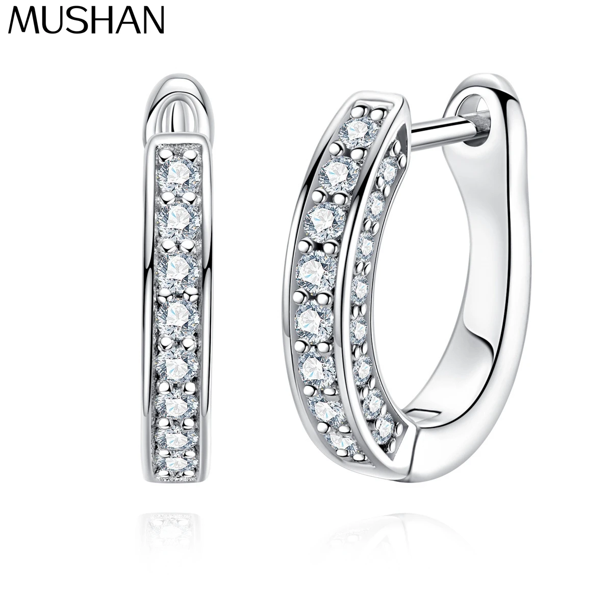 

MuShan Designer Jewelry 925 Sterling Silver Ring D Color Moissanite Casual Ring for Spouse 18K Gold Plated MST Patent Fine Rings