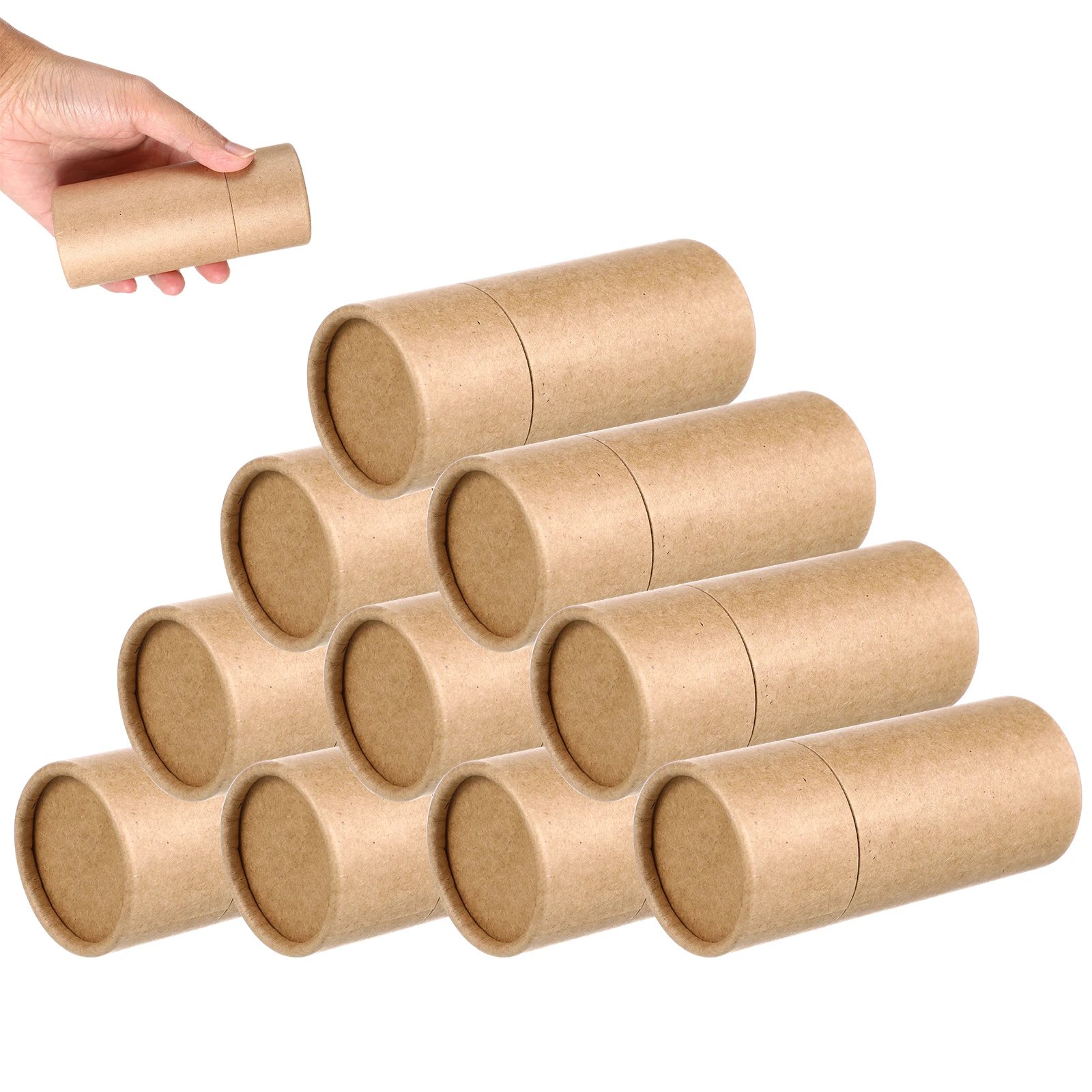 10 قطعة زجاجة الزيت العطري ورقة اسطوانة التعبئة صناديق براون كرافت ورقة هدية تخزين الحاويات زجاجة زيت طبيعي يمكن