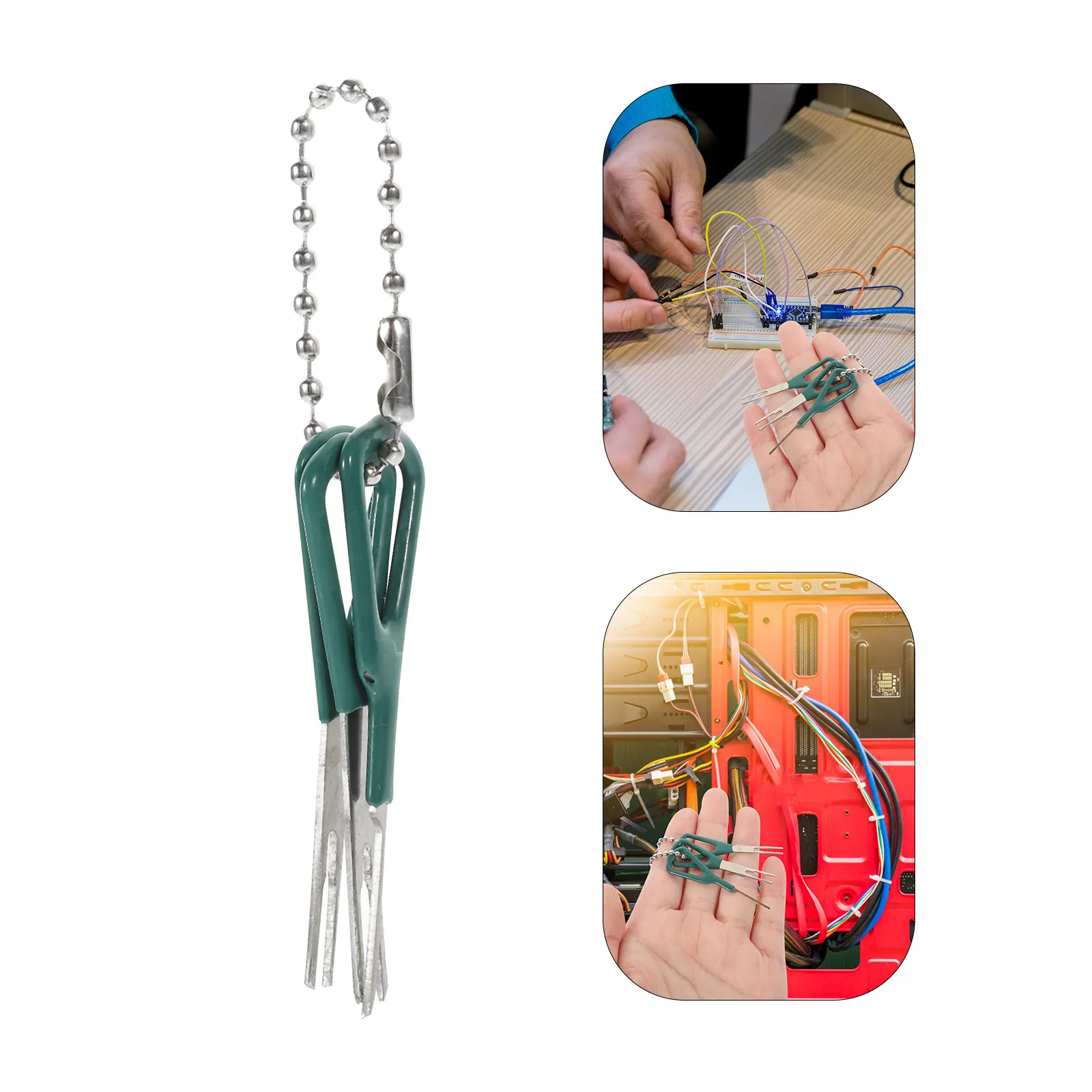 

3Pcs Terminal Ejector Tool Set Heavy Duty Steel Connector Pin Removal Tool for Car Wire Harnesses Terminal Extractor Automotive