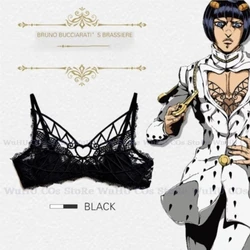 Anime Bizarre Bruno Bucciarati Cosplay Costume Bucciarati Black Bra Lace Cosplay Women Hallowen Cosplay Adventure Bruno Jo Wig