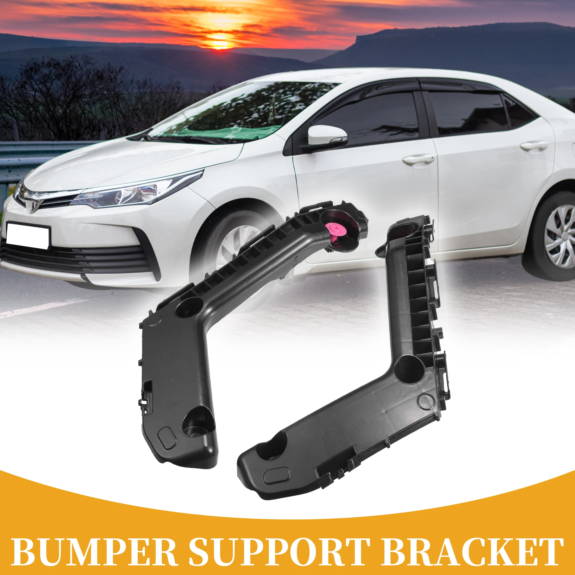 

UXCELL Bumper Support Bracket No.5211602330/5211502350 Left Right Side Bumper Bracket for Toyota Corolla 2017-2019 Pair