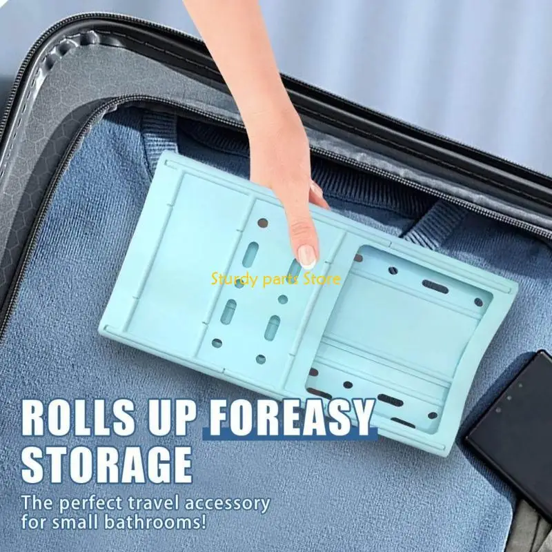 

97QC Bathroom Sink Cover Space Save Silicone Makeup Organizers Mat for Countertop