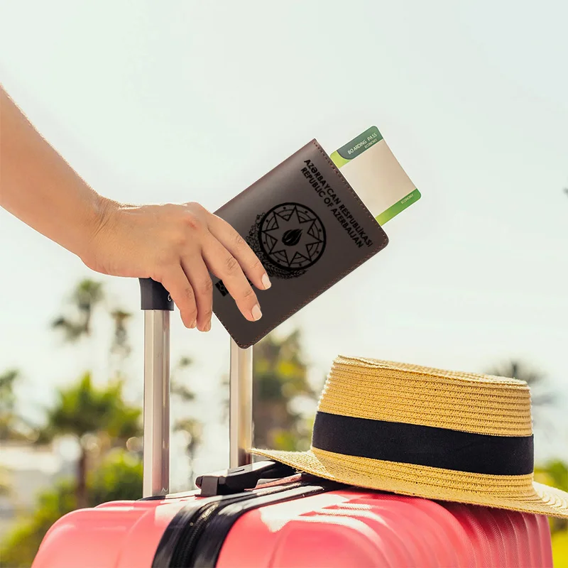 محفظة جلد طبيعي شخصية ، حامل جواز سفر ، غطاء اسم مخصص ، جمهورية الهند #3