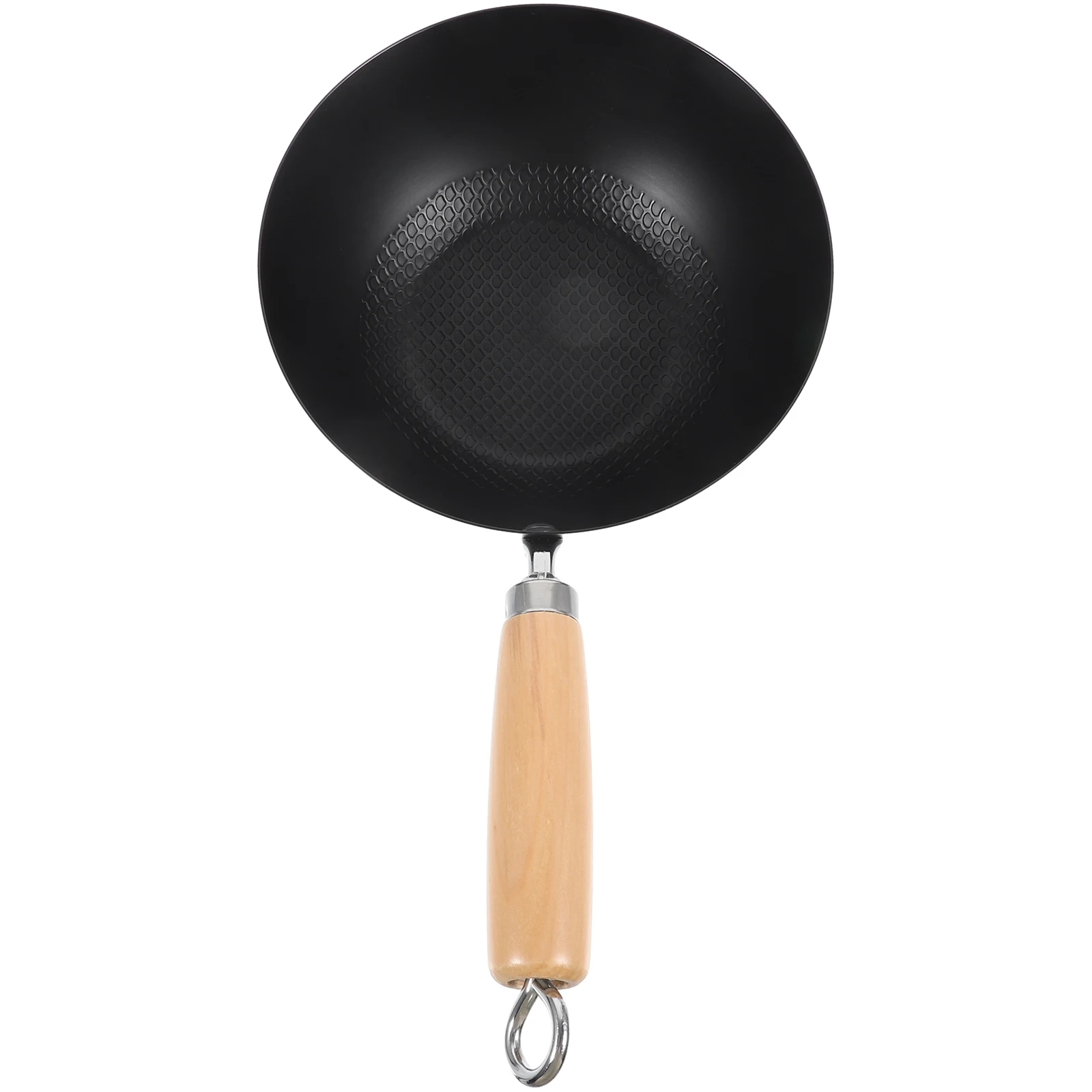 

1pc Small Iron Wok Pan Nonstick Cookware Asian Stir Fry Utensil Mini Home Kitchen Japanese Round Bottom Pots Stove Sauté Frying