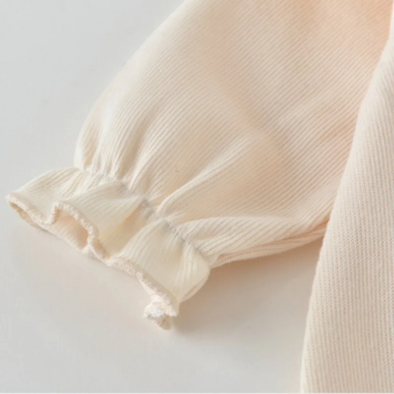 0-2J Herbst Baby-Body mit Blumenstickerei, Spitze, Peter-Pan-Kragen, Baby-Mädchen-Jumpsuit, weiche, knochenlose lange Hose, Kleinkindkleidung – Detail 4