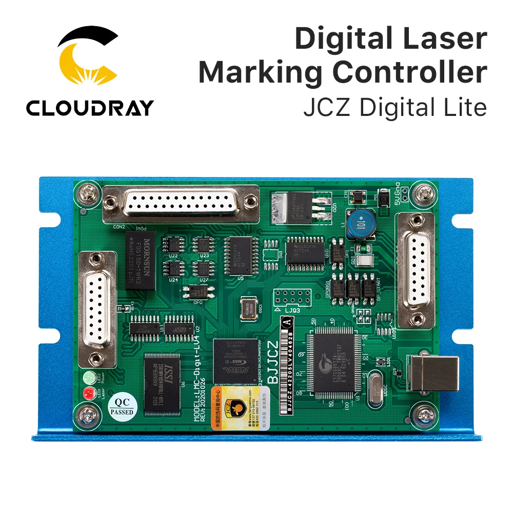 Cloudray-controlador de marcado láser Co2 JCZ, tablero de marcado de LMC-DIGIT-LV4 BJJCZ EzCad para tubo de marcado láser Co2 de 10.6um, tubo RF