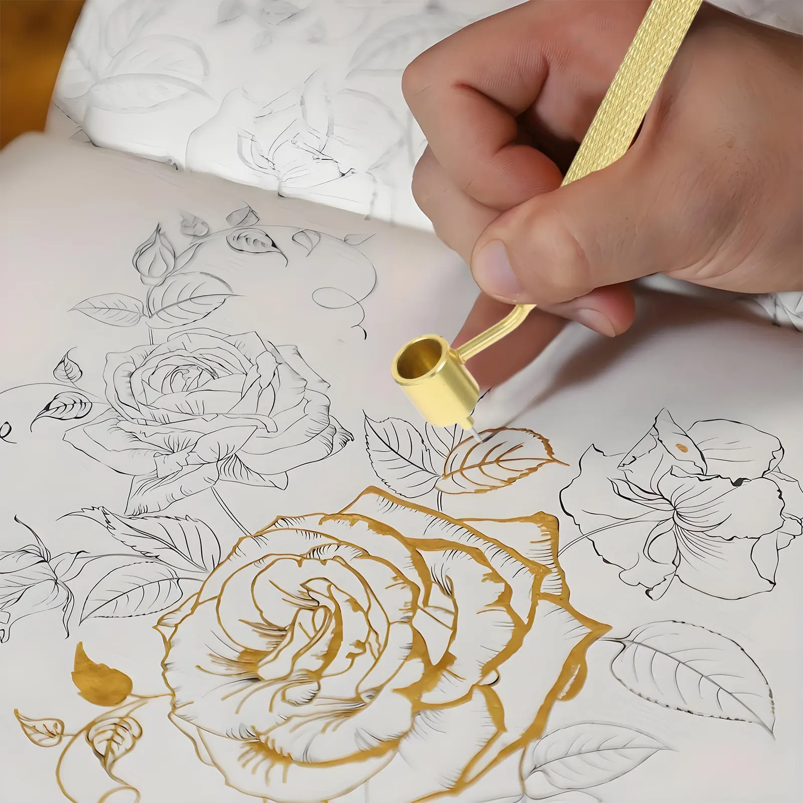 Fine Line Painting Pen 0.5mm Fine Tip Fluid Writer Paint Applicator Pen Precise Liquid Paint Applicator for Drawing Detailing