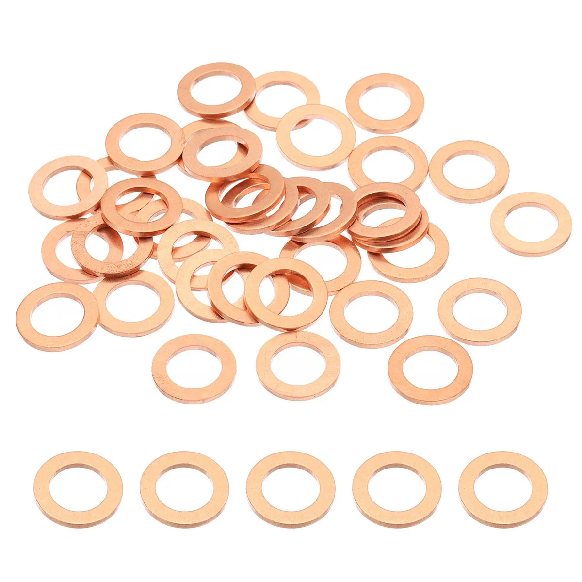 1/10/35/50/100 pièces M10 rondelles en cuivre M10x16x1.5mm rondelle d'écrasement en cuivre rondelles plates métriques Kit combiné de joint pour bouchons de carter d'huile