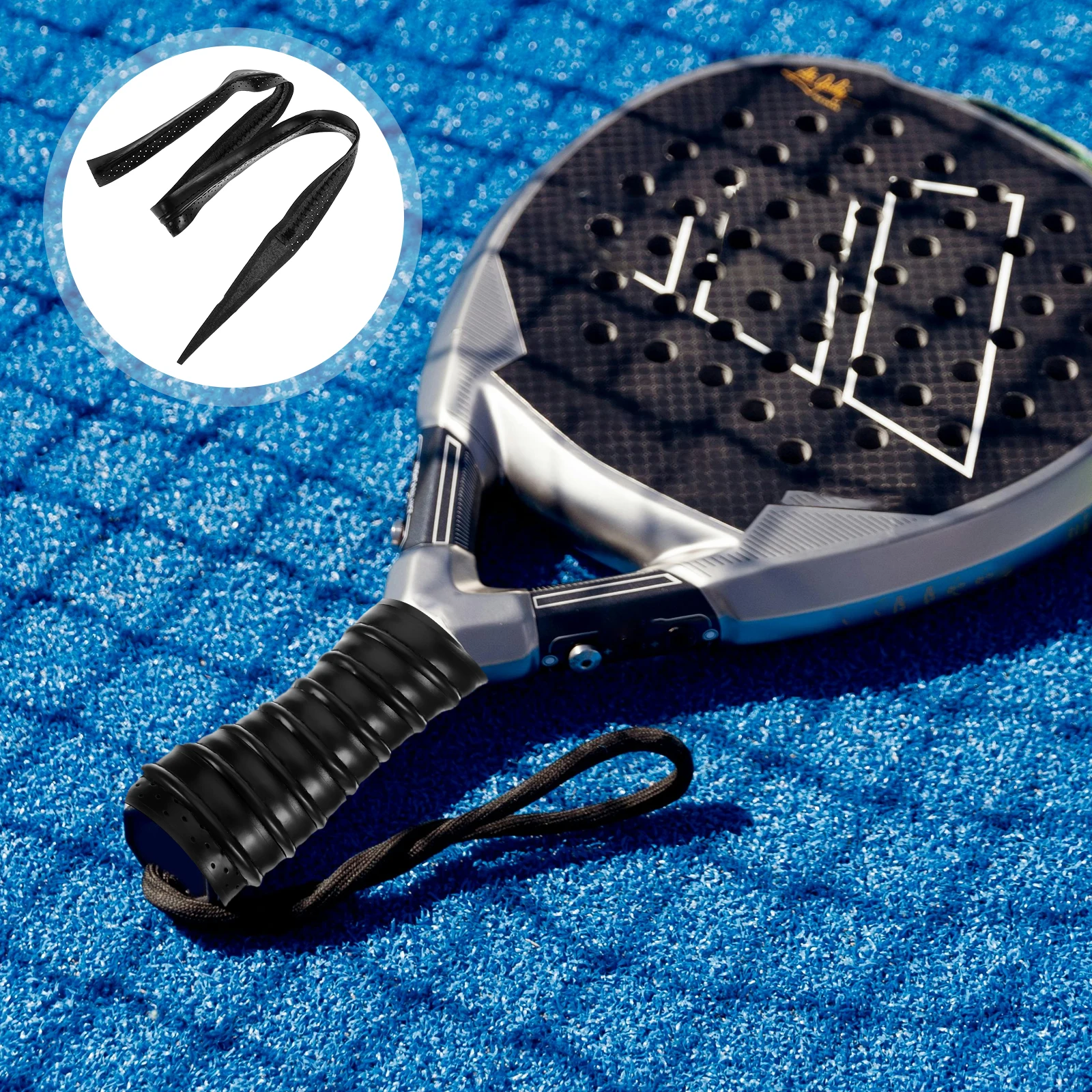 

Racket Accessories Badminton Hand Grip Tape Tapes for Rackets Black Circle Handle Rubber Sports
