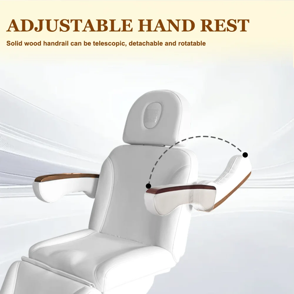 سرير التجميل الكهربائي التلقائي العلاج الطبيعي كرسي الوشم قابل للتعديل رفع كراسي التجميل المريحة سرير التدليك #6