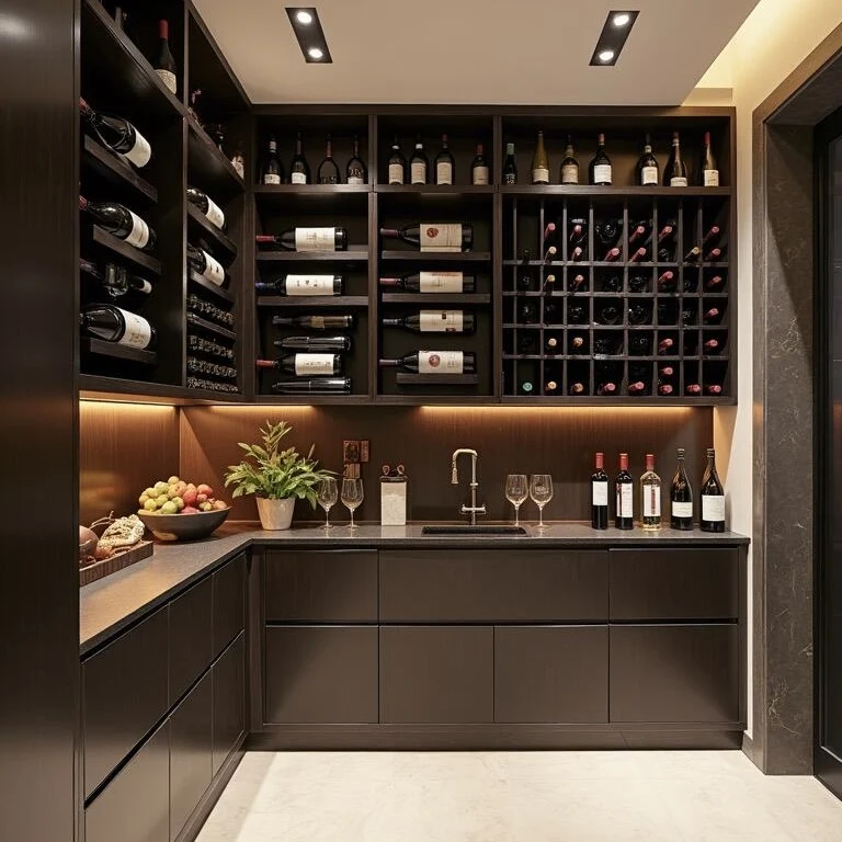 Modern Modular Living Room Cabinet, Wine Bar Cabinet, Home Furniture, Contemporary Design, Multi-Functional Storage, 2023 Trend