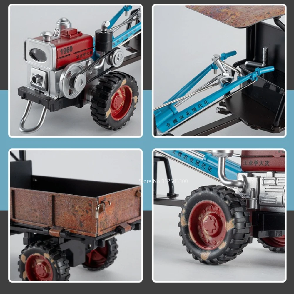 1:32 handgeführtes Traktormodell, Spielzeugauto, einziehbarer hinterer Eimer, Musik, Licht, landwirtschaftliche Transportfahrzeuge, Modelle, Kinderspielzeug