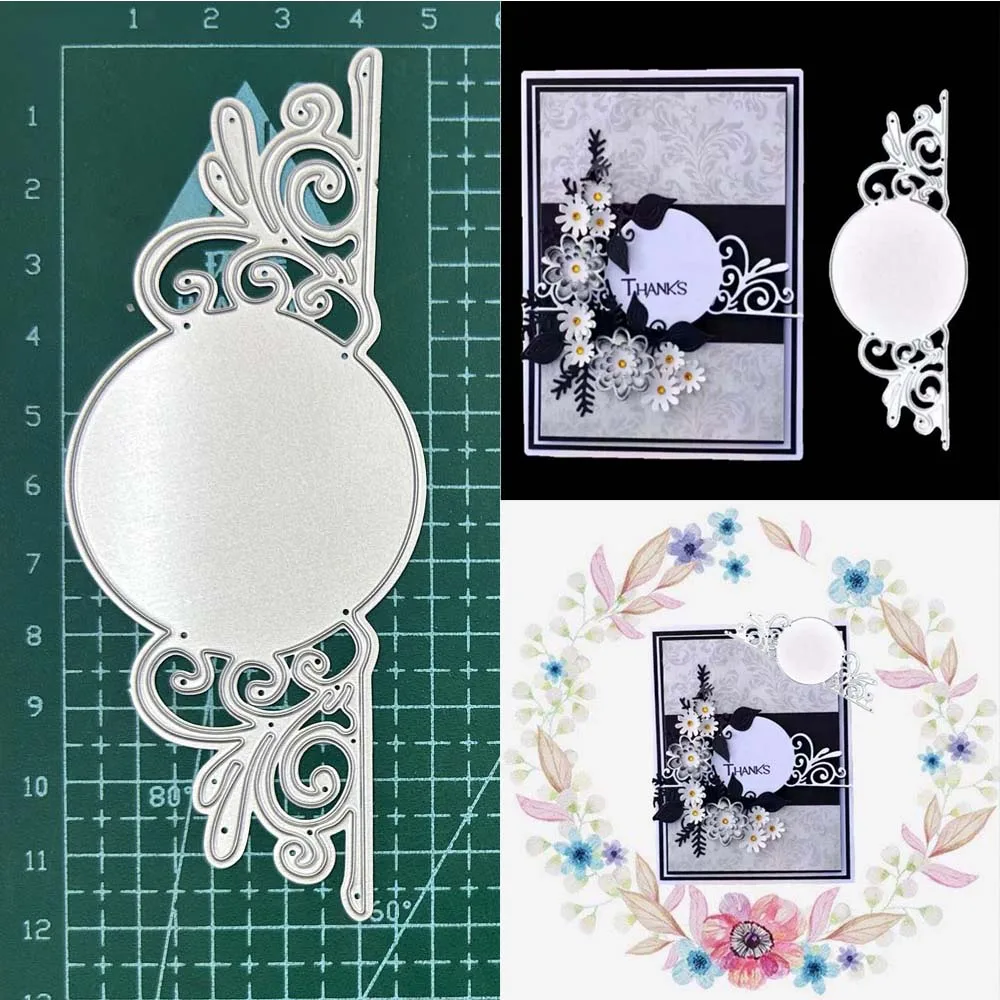 Grußkarte Spitze Metall Stanzformen Diy Scrapbooking Prägung Papier Karte machen Blume gestanzte Basteln dekorative Schablonen