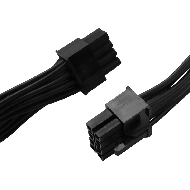 4X Pcie 8 pines macho a Dual Pcie 2X 8 pines (6 + 2) Cable adaptador de corriente macho para fuente de alimentación sazonal 25 pulgadas + 9 pulgadas