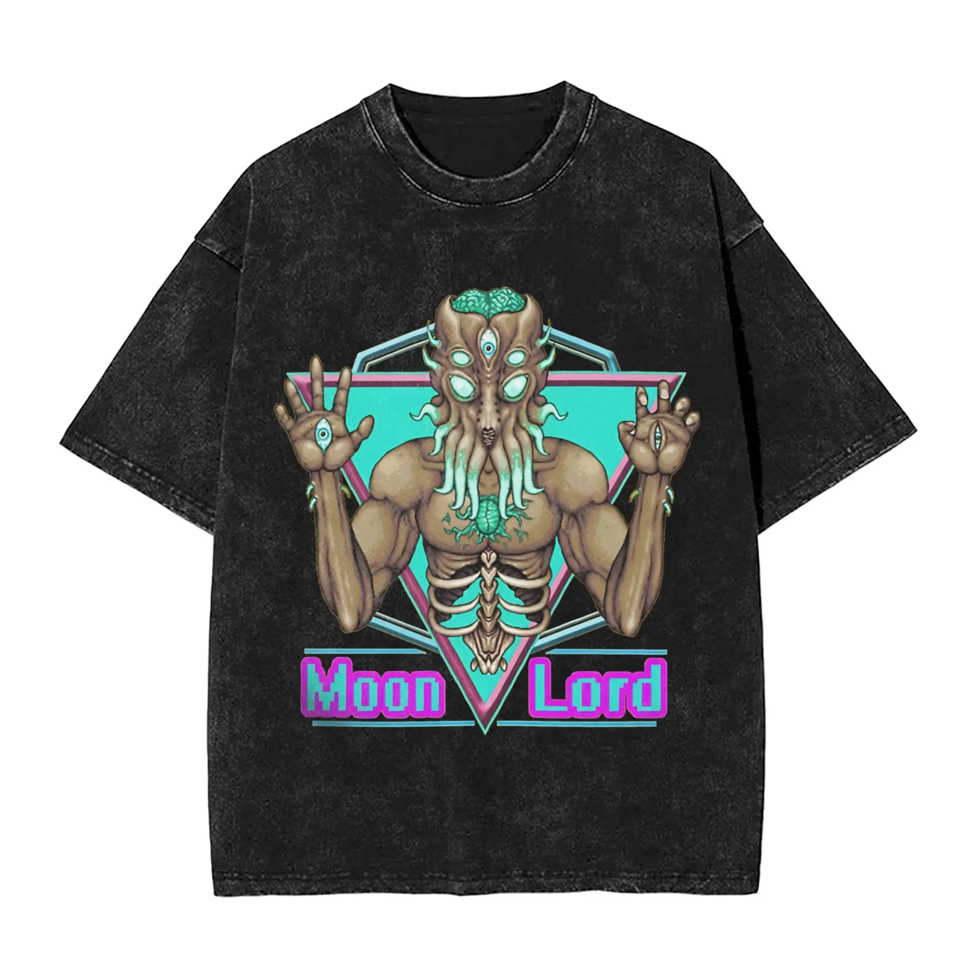 Terraria Game  Men T Shirts Washed  Casual Tees Short Sleeve Crew Neck T-Shirts Cotton Printed Clothing