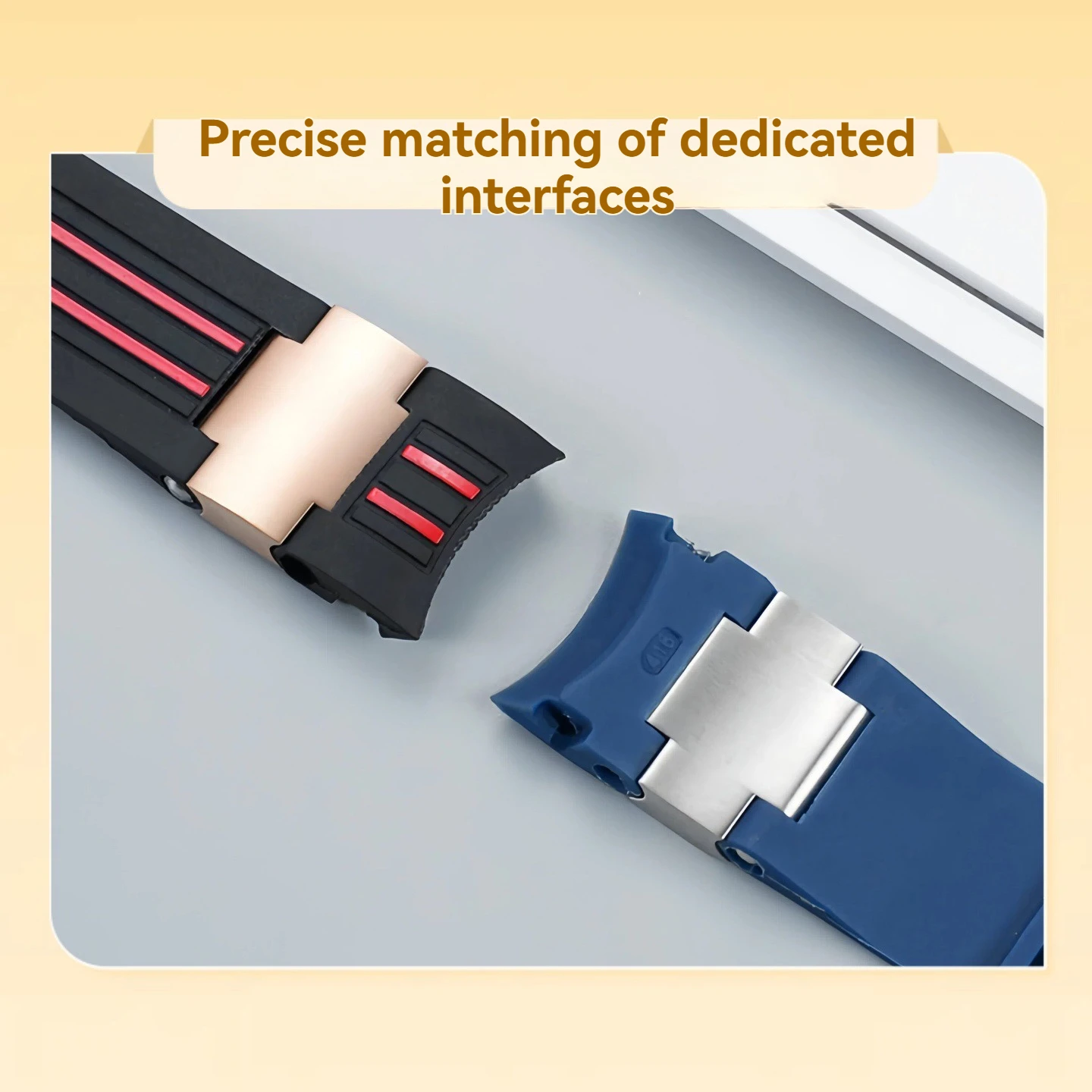 ل أوليس ناردين الغوص رحلة 353/8003/263 سلسلة خاصة المطاط سيليكون حزام 22 مللي متر ساعة رجالي رياضية مقاوم للماء حزام الساعات