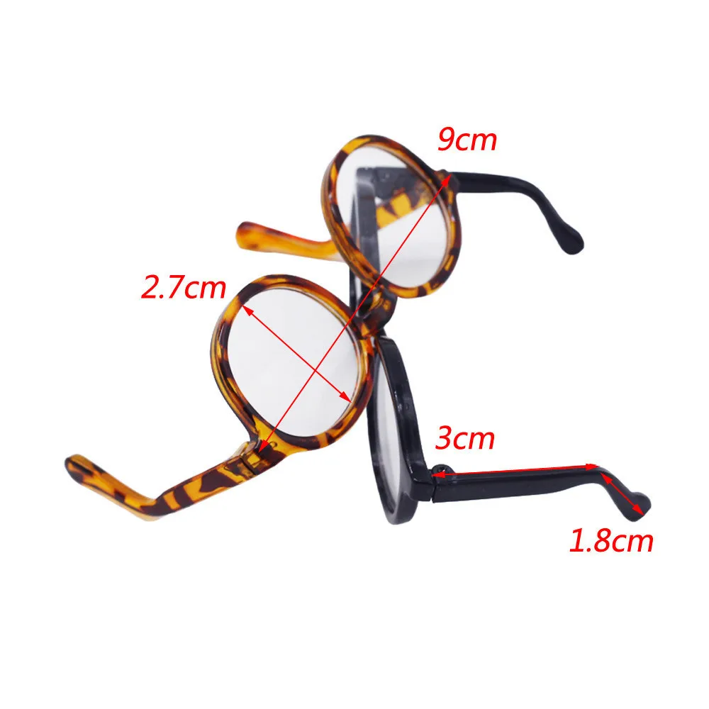 6.5cm 9cm occhiali in plastica trasparente per 1/8 1/6 1/3 1/4 BJD per Labubu MSD SD peluche per occhiali da sole bambola EXO