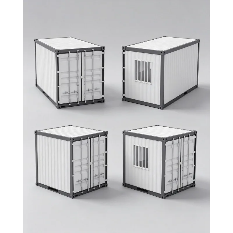 20ft-700 Expandable Container House 2 Bedrooms 1 Living Room Mobile Office Temporary Commercial Residence Steel Villas