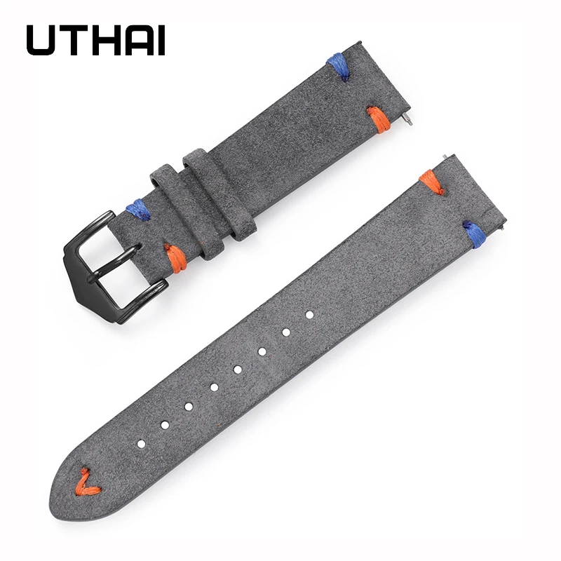 Leather Strap Suede Suede Strap 20mm 22mm Watchband Quick Release Watch Accessories For Huawei Watch Samsung Watch UTHAI Z72