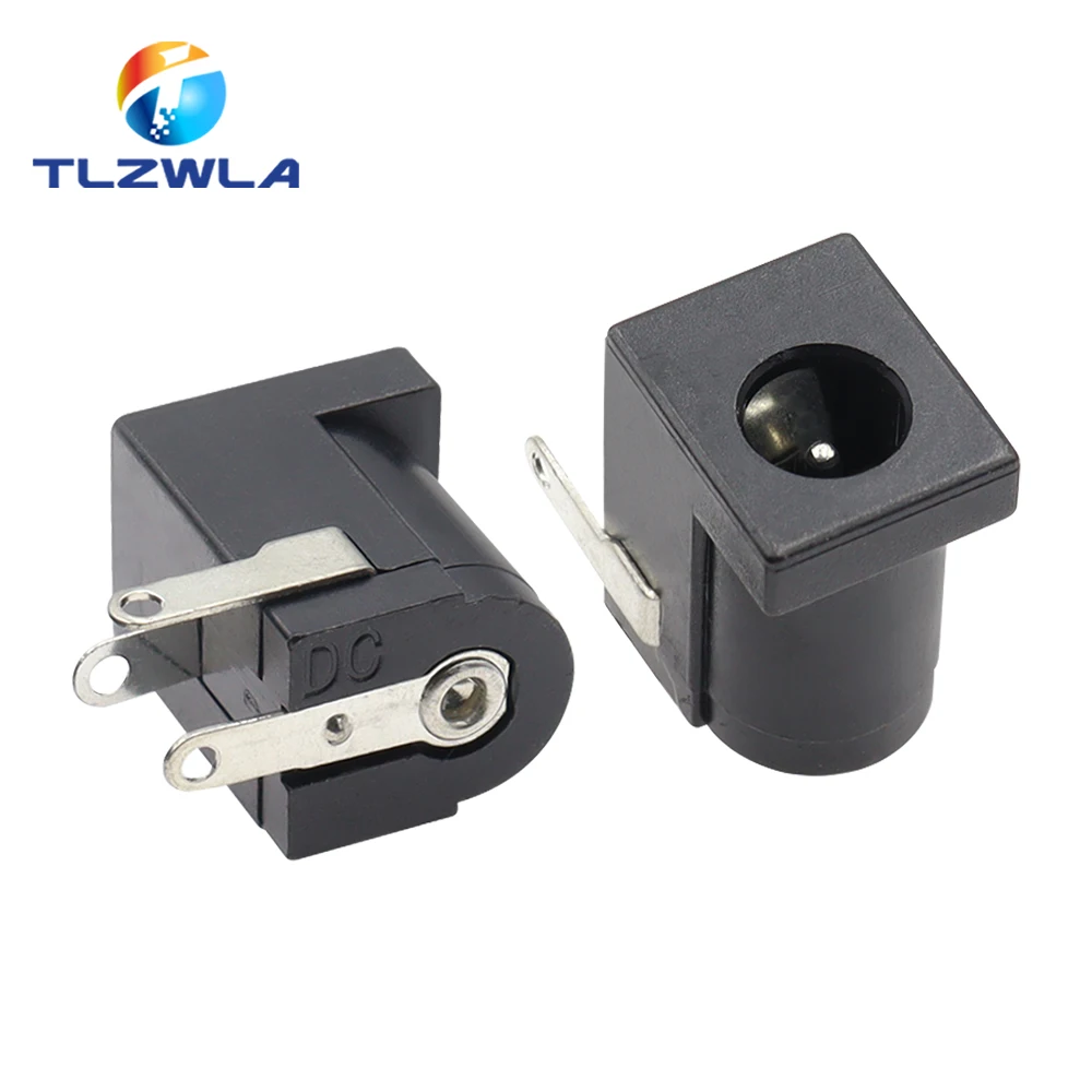 10PCS/LOT DC-005 Black DC Power Jack Socket Connector DC005 3.5*1.3mm 1.3 Socket Round The Needle