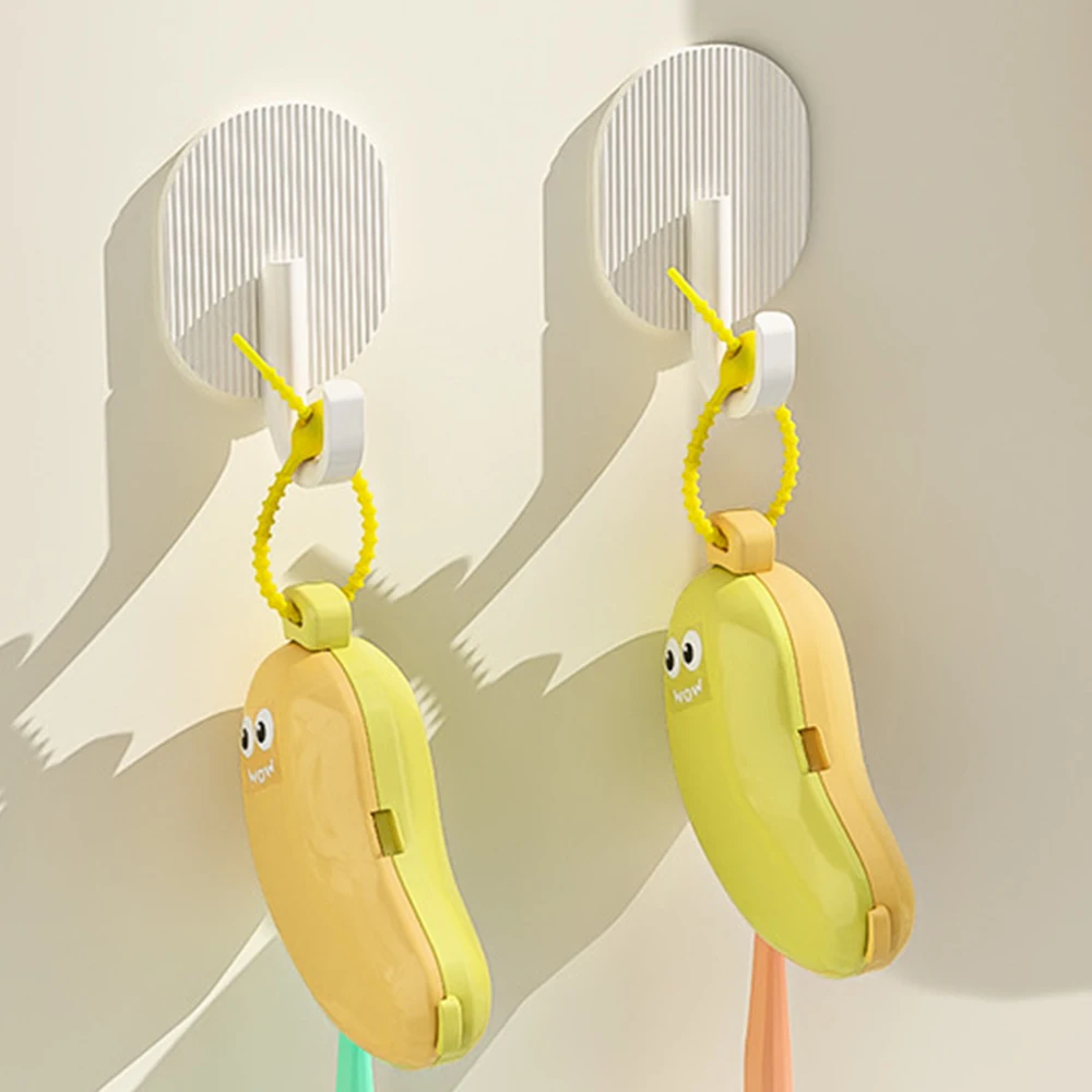 غطاء فرشاة أسنان على شكل موز وحقيبة سفر معجون أسنان، حامل سيليكون مقاوم للغبار، للتخييم، المنزل #6