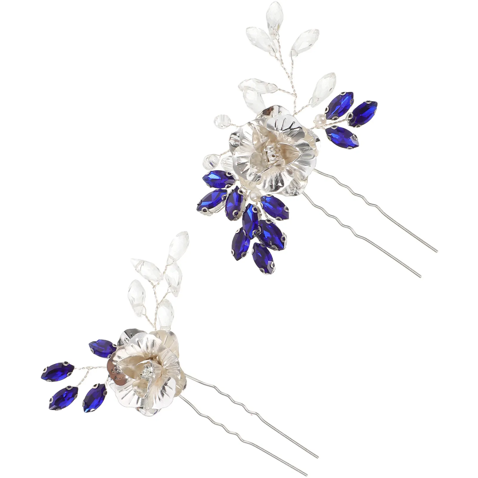 

2 шт. Элегантные свадебные заколки для волос со стразами: надежная фиксация, легкие, удобные, универсальные, для создания причесок, символическая пара