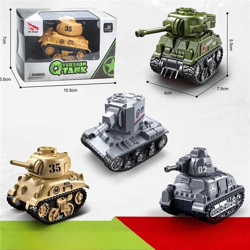 1: 64 미니 탱크 모델 뒤로 교육 장난감 차량 모델 탱크 시뮬레이션 컬렉션 선물 장난감 소년