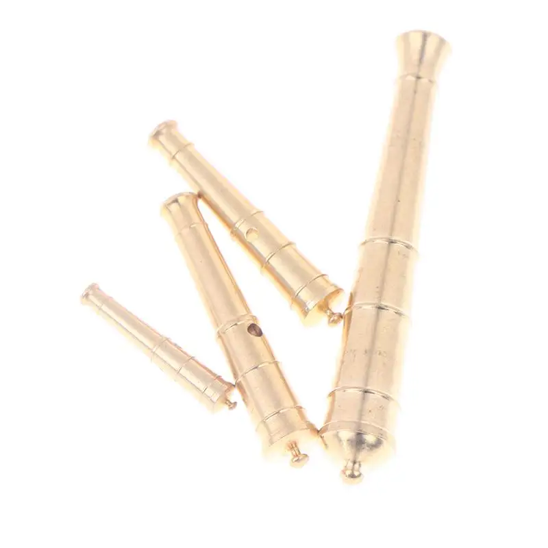 مجموعة مدفع السفينة النحاسية باستخدام الحاسب الآلي 4 أحجام مدفعات مشهورة لنماذج السفن القديمة، مدفعية لعرض المراكب الشراعية جاليون