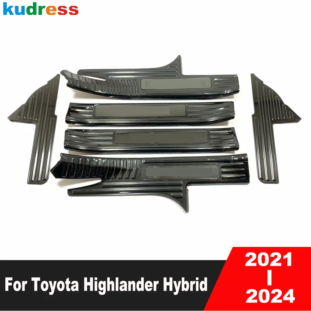 

Для Toyota Highlander XU70 Kluger Hybrid 2021-2024 стальная накладка на порог автомобиля, накладка на порог, аксессуары для защиты педали
