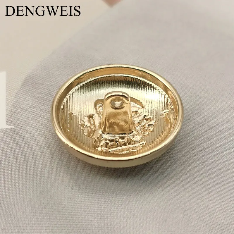 Retro britischen Stil goldenen Schild Muster Metall knöpfe Luxusmarke Näh knöpfe Kleidung Accessoires Mantel DIY Material neu – Detail 4