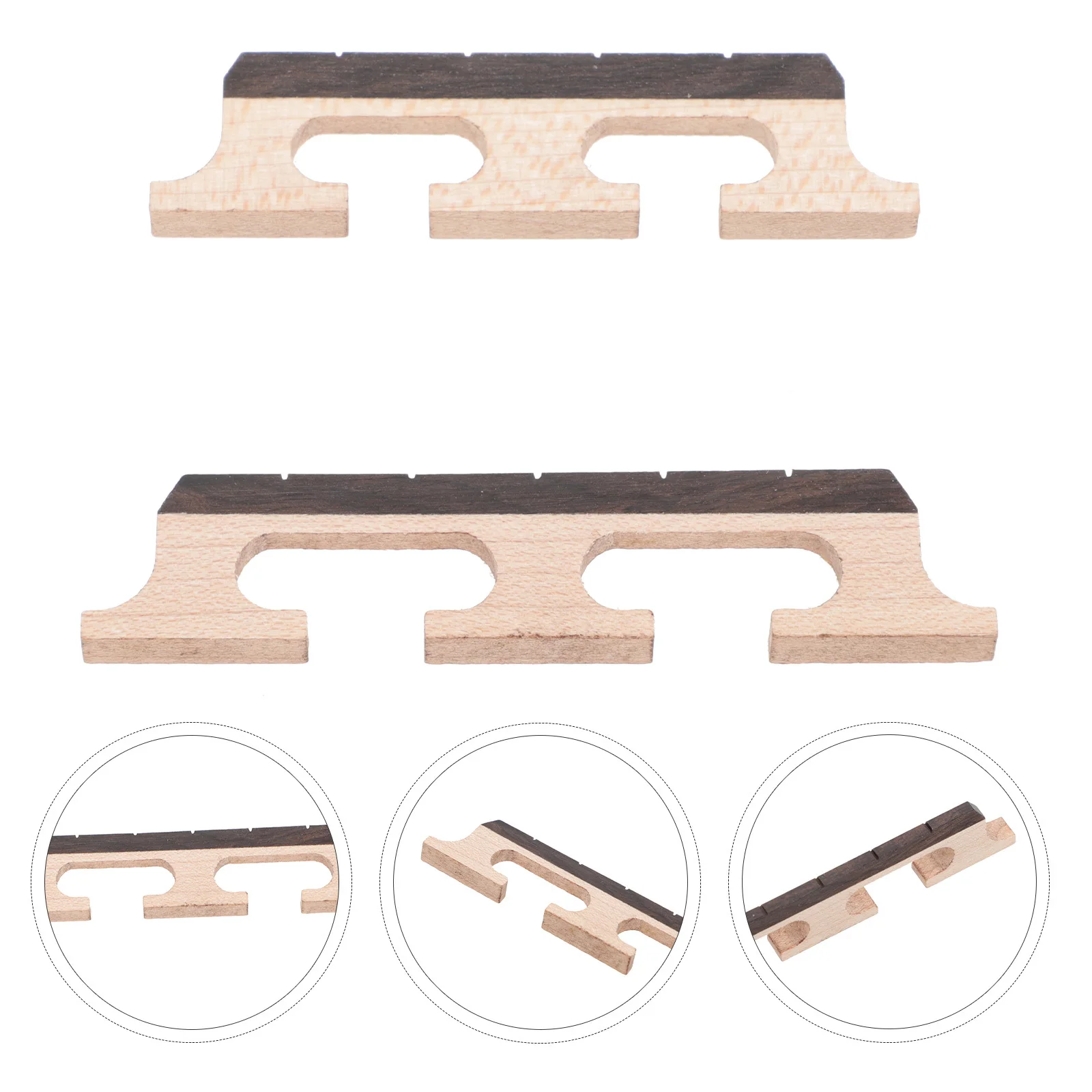 

2Pcs Banjo Saddle Bridge Excellent Performance Sturdy Build Easy Installation Portable Size for 5-String and 4-String Banjo
