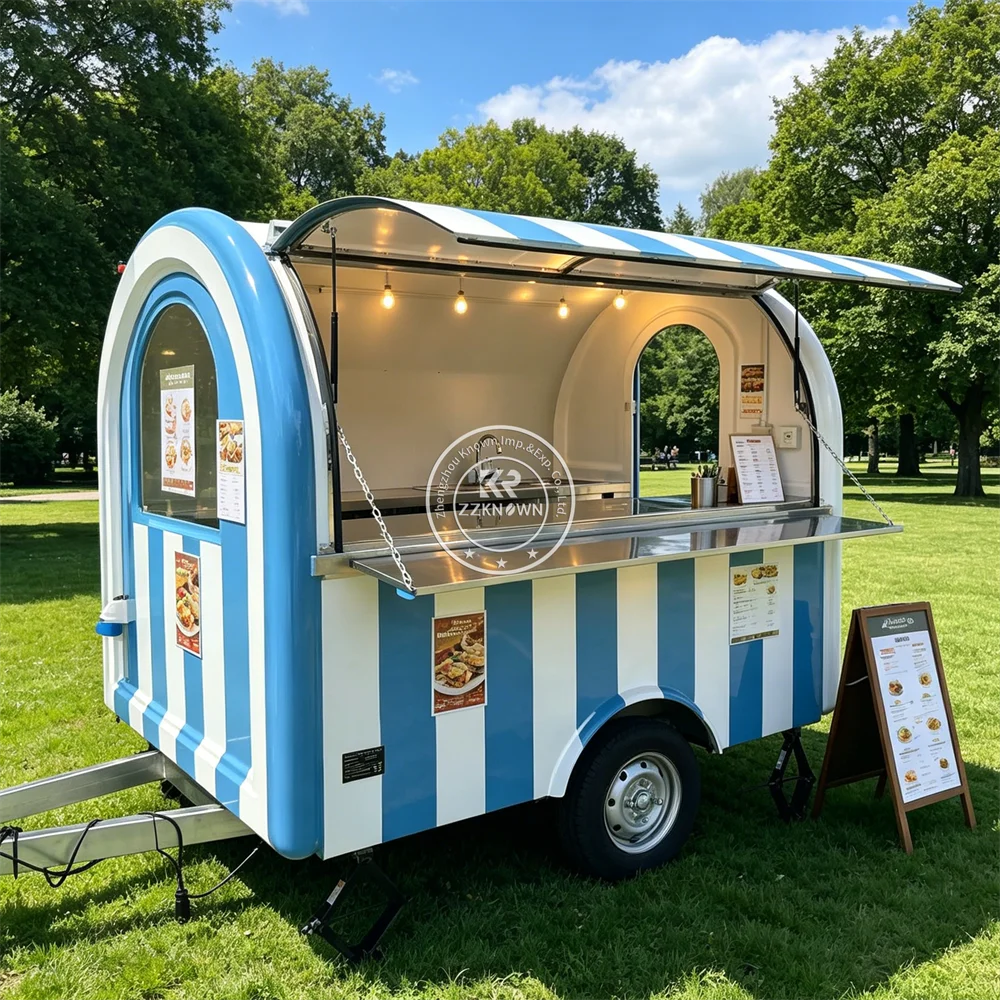 Coffee Catering Truck Outdoor Food Truck Commercial Kitchen Mobile Food Trailer Professional Catering Trailer Fully Equipped