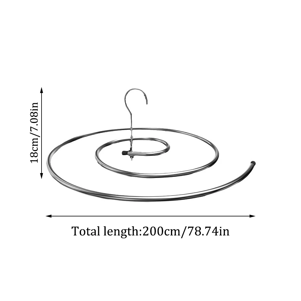 Round Spiral Quilt Sheets Hanger Home Storage Blanket Hanger Rotating Drying Rack Save Space Stainless Steel