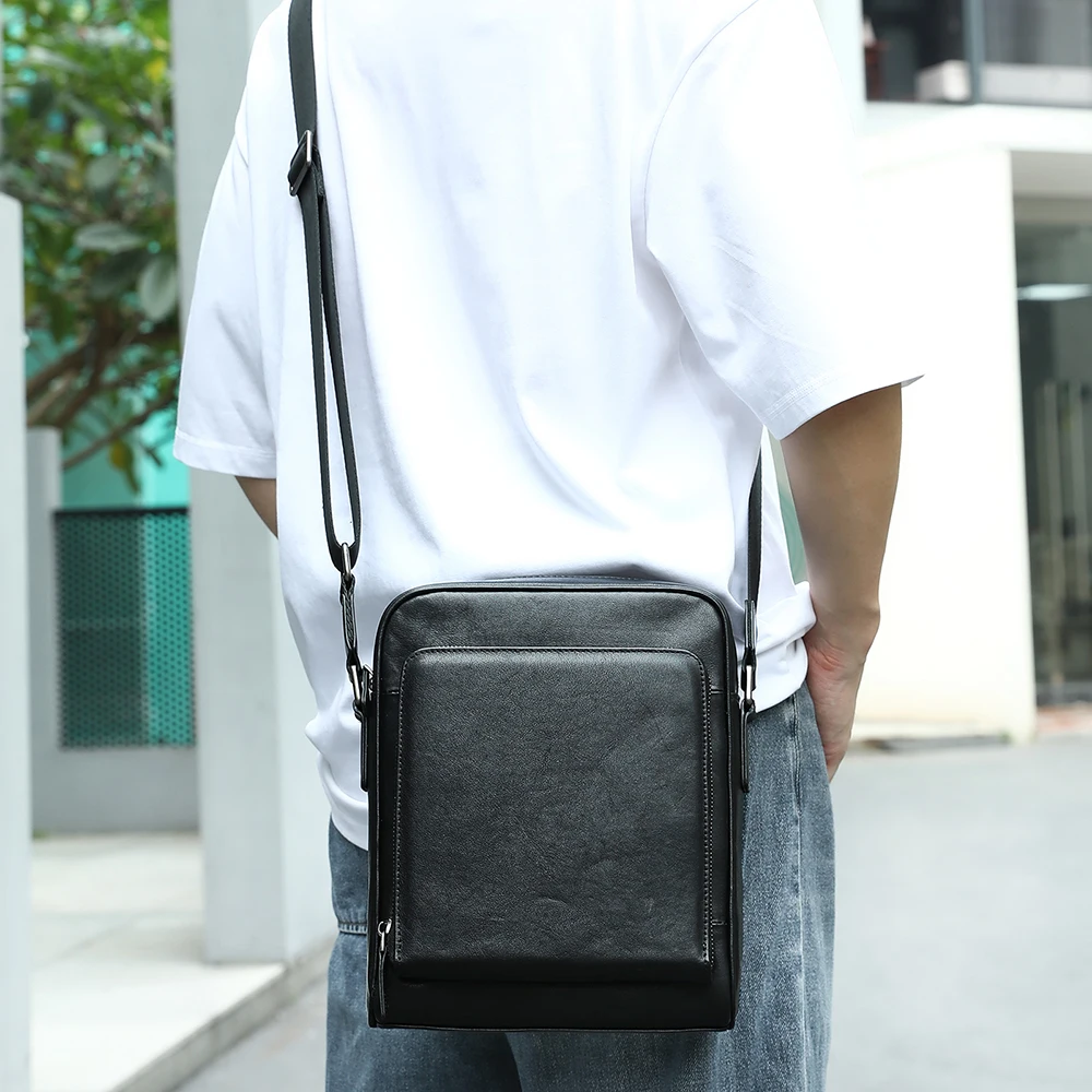 

WESTAL Designer Men's Shoulder Bag Husband Gift Messenger Bag Men Genuine Leather Cover Crossbody Bags for Men Leather Flap