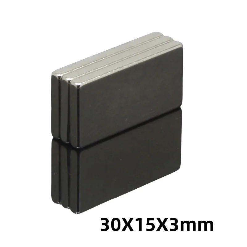 30X15X3mm Square magnets can be widely used for refrigerators, 30X15X3mm office document fixation and DIY 30X15X3mm