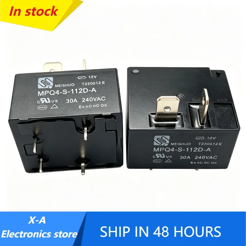MPQ4-S-112D-A Electromagnetic Relay 12VDC 30A 240VAC 4Pin PCB Power Relay