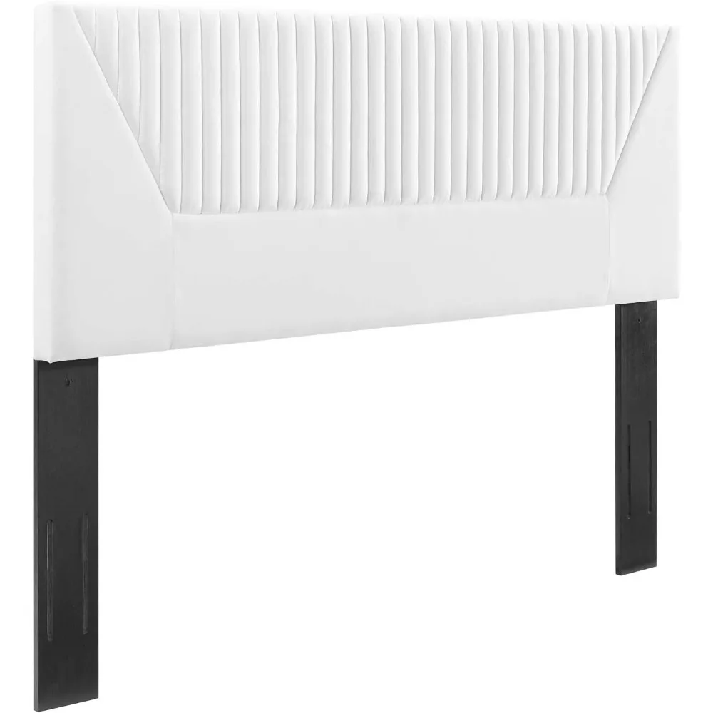 MOD-6669-WHI قناة الصبر معنقدة الأداء المخملي كينج/كاليفورنيا كينج اللوح الأمامي، أبيض #1