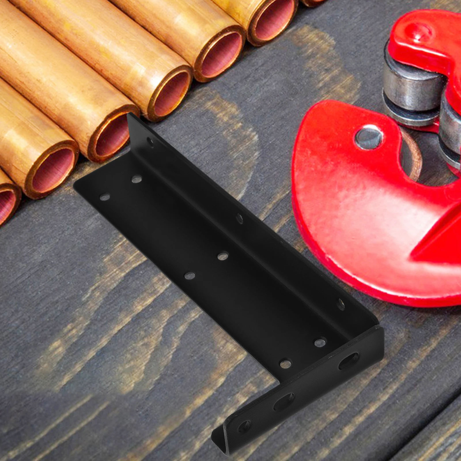 

2pcs Heavy duty Floating Shelf Brackets 230mm Wall Mounted Black Iron Support Invisible Installation Bathroom Kitchen Storage