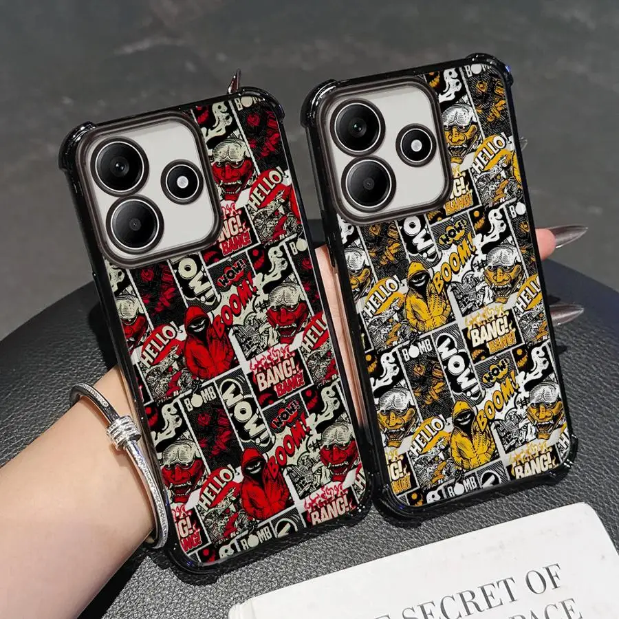 حافظة هاتف لهاتف Redmi Note 10 Lite 10s 9S 11s 14 Pro Plus 11 12 13 10 Pro غطاء شفاف رائع بوم أنيمي