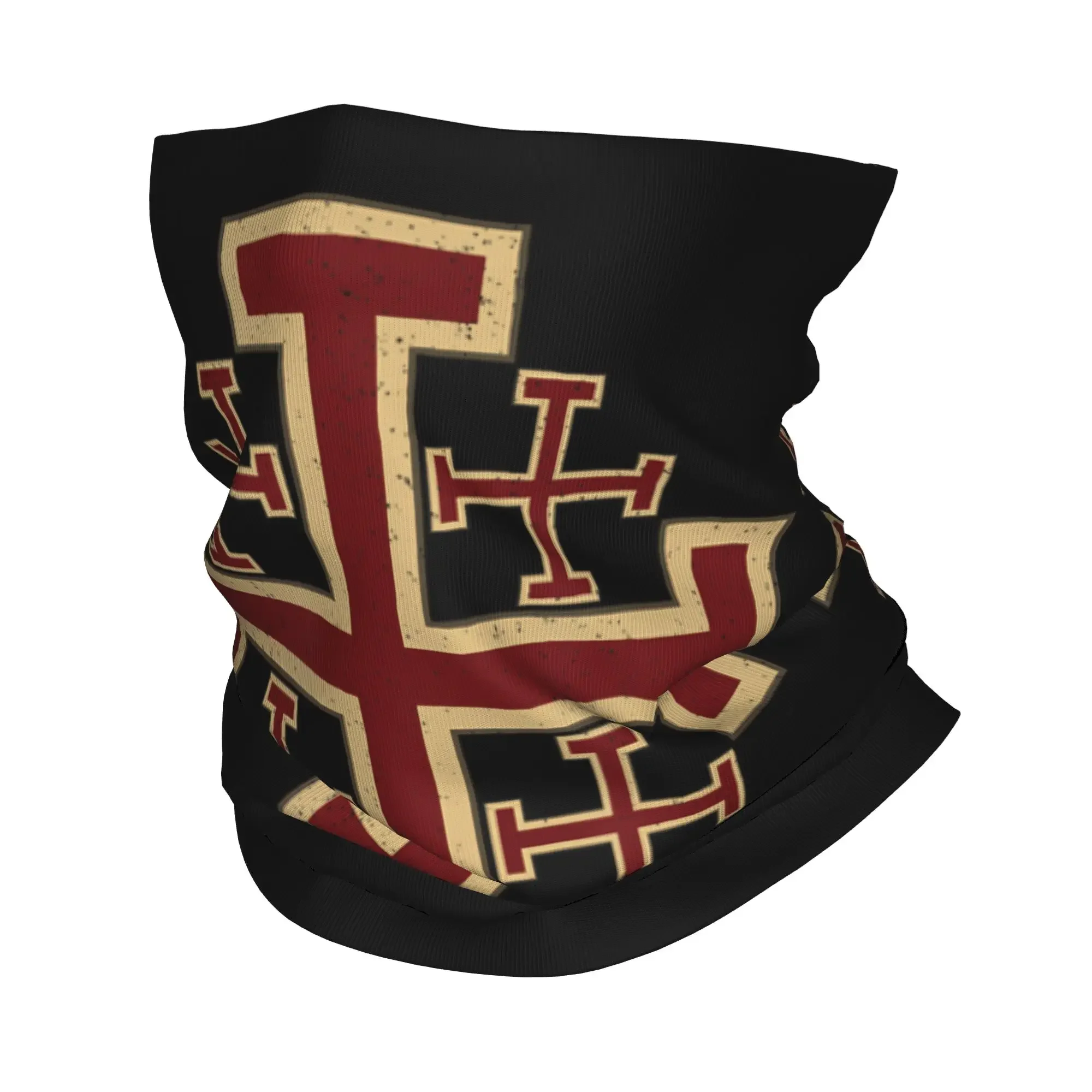 New Knight Jerusalem Cross Christian Bandana Neck Cover Balaclavas Face Mask Scarf Print Templar Jesus Cycling Running Unisex Ad