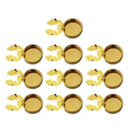 10pcs Brass Button Covers Cufflinks Gold Color Round Cuff Button Cover Cuff Links Set for Gatherings Daily Wearing