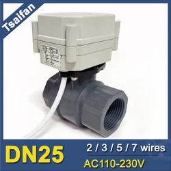 1 inch PVC Electric Water Valve , DN25 Automated Valve CPVC, AC110-230V Power Faluire Return with Signal Feedback